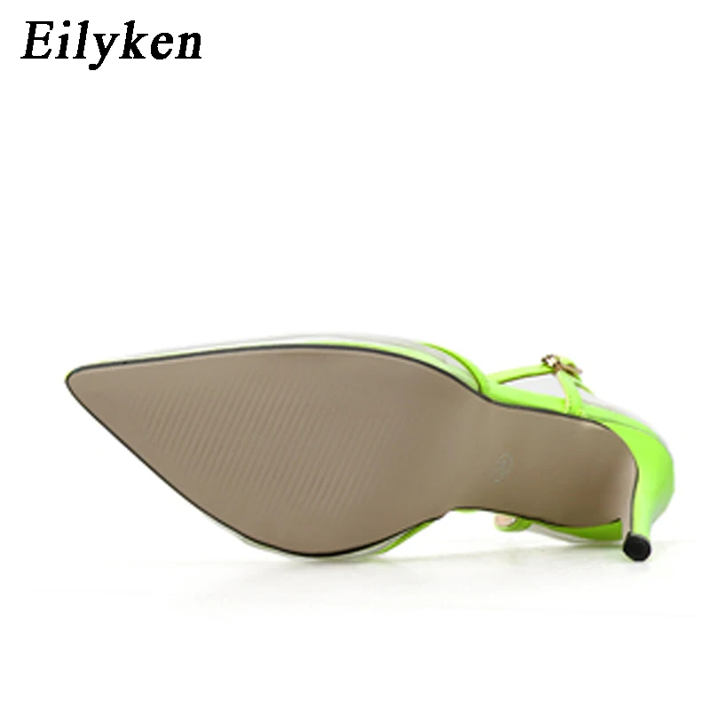 Eilyken женские туфли на высоком каблуке модный дизайн флуоресцентная змеиная