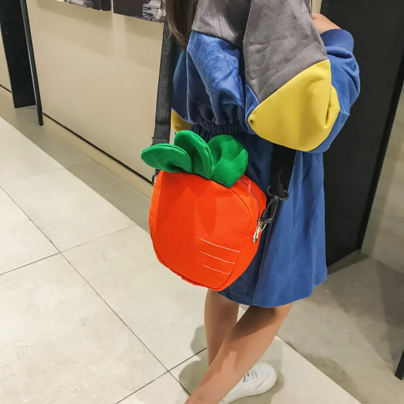 

New Style CHILDREN'S Bag 2018 School Season Children Canvas Backpack Cartoon Cute Radish Backpack