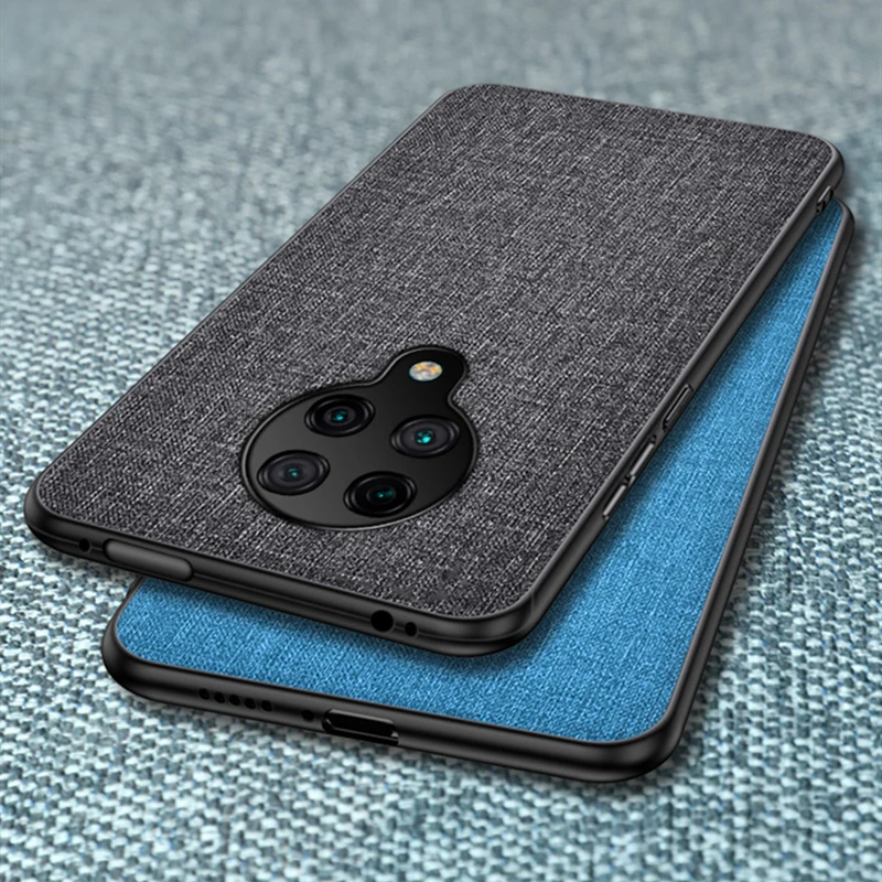 For Xiaomi Poco F2 Pro Case Cloth Hard PC Silicone Frame Back Cover Pocophone X3 NFC Redmi 9 9A 9C Note 9S Cases Business | Мобильные