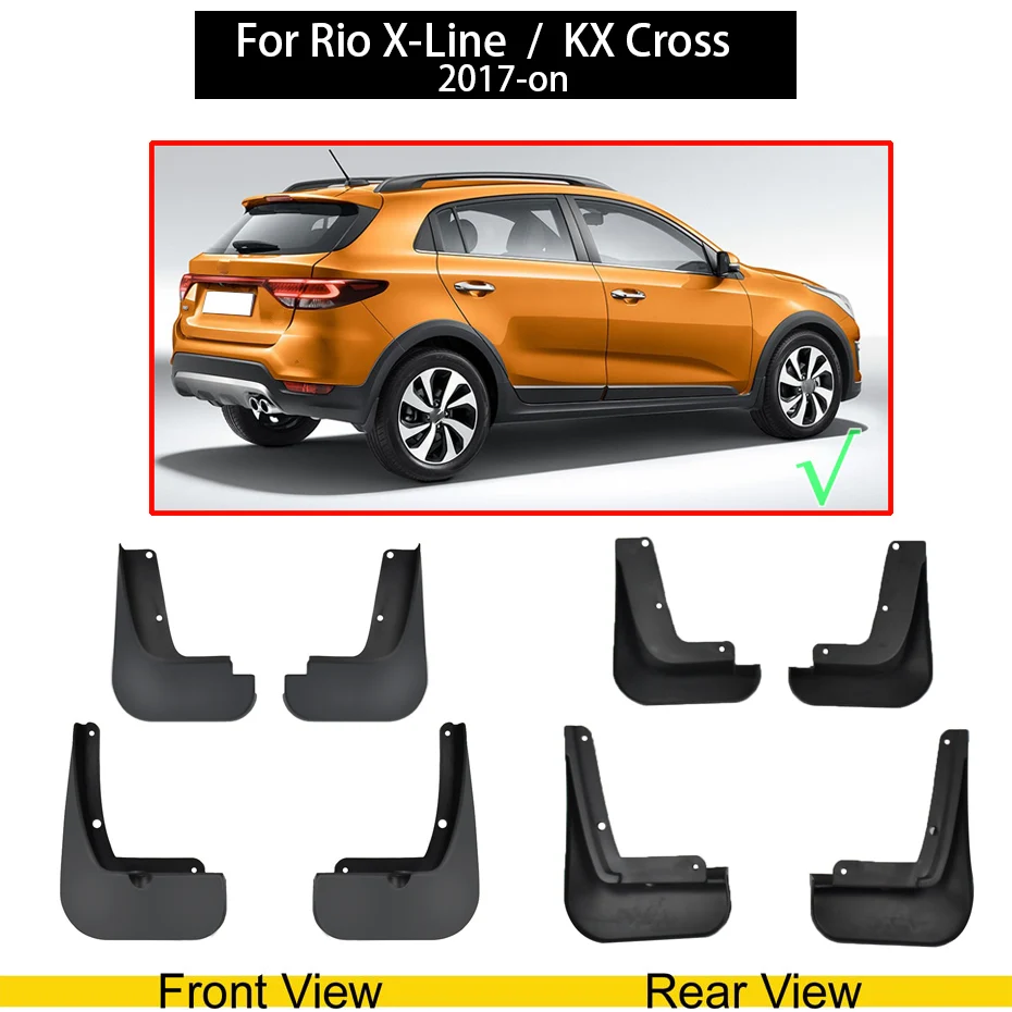 For Rio Xline 19-on Брызговики XUKEY для Kia Rio Soul Cerato Spectra Forte Optima Sportage K3 K5 X-line KX Cross Брызговики - Цвет: For Rio Xline 19-on