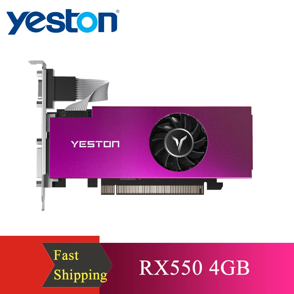 Видеокарта Yeston Radeon RX550 4 Гб GDDR5 6000 МГц|Графические карты| |