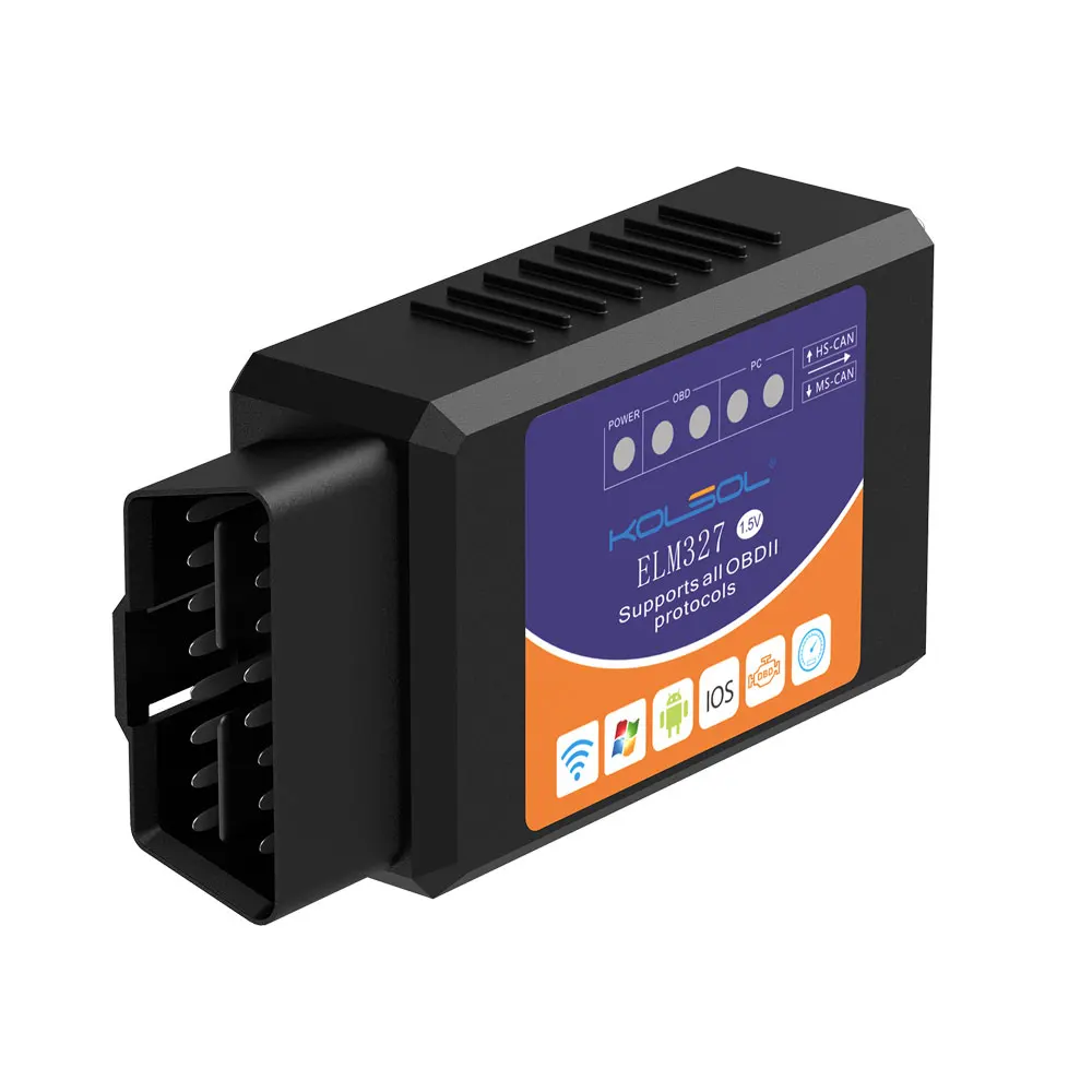 Беспроводной сканер кодов KOLSOL ELM327 для Ford ELMconfig CH340 + 25K80 чип ELM 327 V1.5 OBD2|usb elm327|elm327 ford
