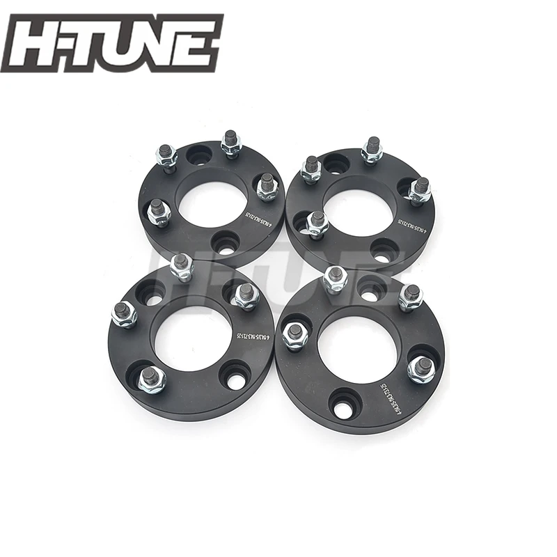 US $80.00 HTune 4pcs Forged Aluminum Black 4x1143 To 5x1143 731cb 25mm Wheel Spacers