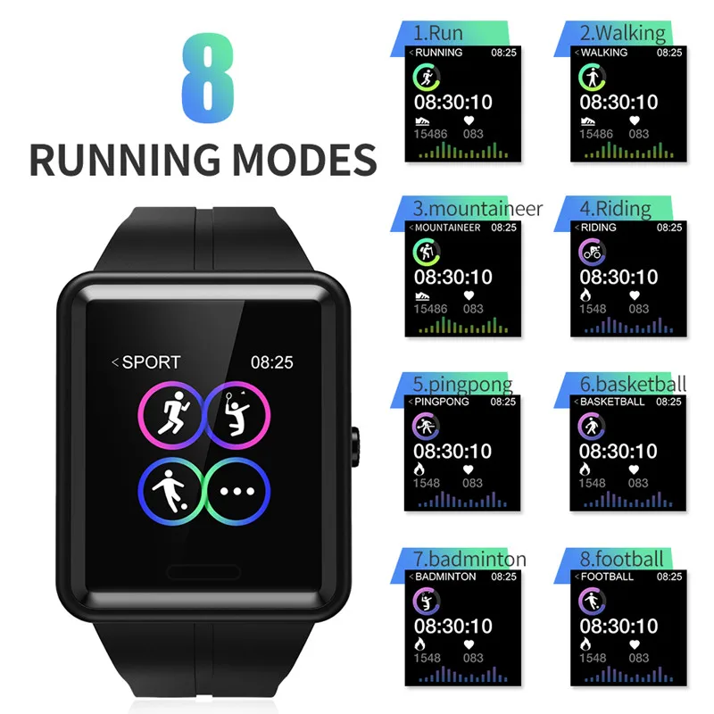SKMEI W37 Reloj inteligent Women Men Sport Smartwatch Heart Rate Monitor IP67 Waterproof Wristwatch Smart Watch For Androis IOS