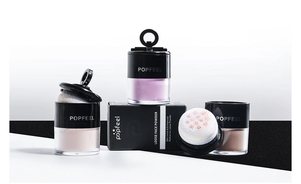 POPFEEL, 3 цвета, контроль жирности, пудра для лица, матовая пудра для лица, основа высокого разрешения, Праймер, стойкий макияж, консилер, макияж