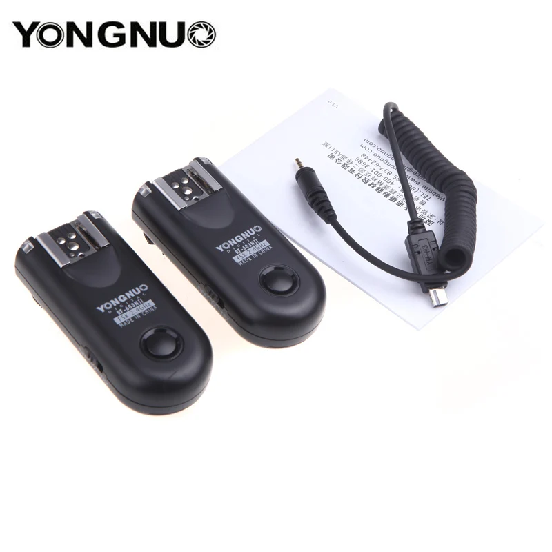 YONGNUO RF603II беспроводной триггер вспышки 2 трансивера для Nikon D90 D700 D300 D3100 D600 D610 для Canon 5D Mark II III 6D 500D