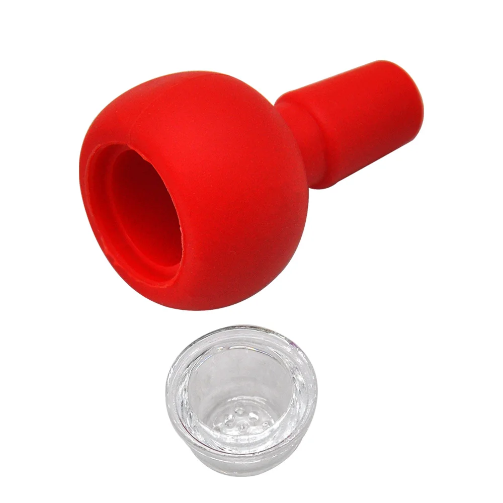 FDA силиконовая стеклянная чаша для стеклянной курительной водопроводной трубы 62 мм круглая силиконовая Стеклянная Чаша Костюм кальяна водопроводные трубы аксессуары для кальяна