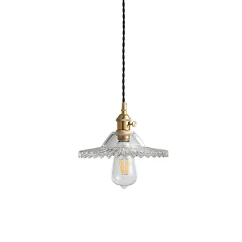 

Nordic Glass Chandelier Copper Chandelier Minimalist Restaurant / Indoor E27 Lamps Transparent Without Bulb