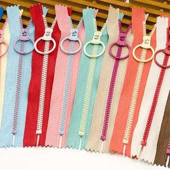 

Closed End Resin Zippers Pull Ring Zip 15-35cm Slider Cloth Accessories Zip Sliders Portable Durability Useful Alloy Zipper Head