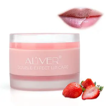 

ALIVER Lip Scrub Gel Strawberry Peach Nourish Protect Lips Care Lip Balm Scrub Jelly Anti Cracking Moisturizing Lip Mask TSLM1