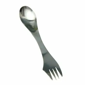 

100pcs 3 in 1 Stainless Steel Fork Spoon Spork Cutlery Utensil Combo Multifunctional Kitchen Outdoor Picnic Spoons Tool Tools