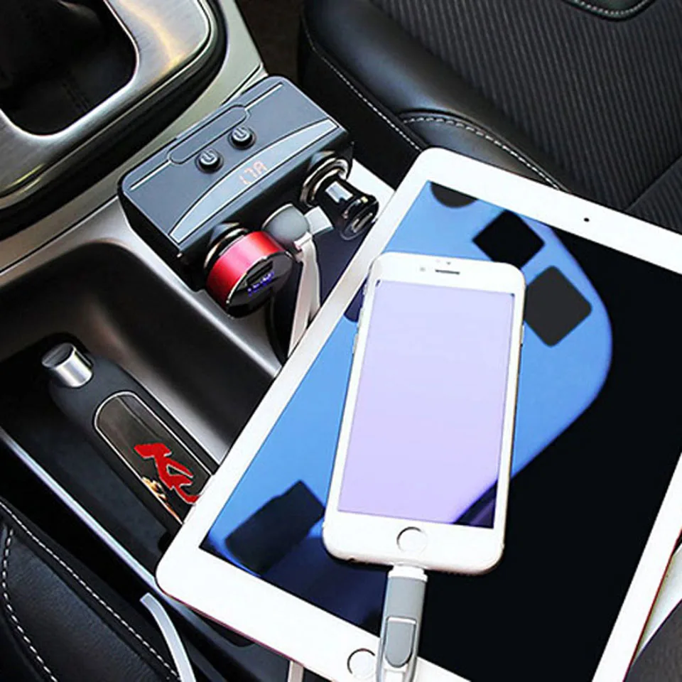 12 V-24 V Автомобильный Прикуриватель разъем Dual USB Зарядное устройство адаптер 80 Вт Автомобильная электроника для телефона видеорегистратор для автомобиля Камера