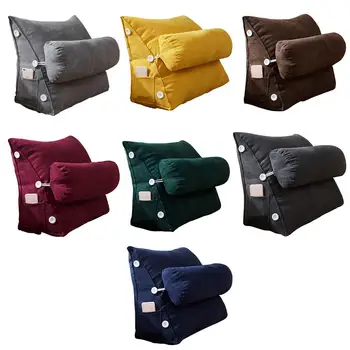 

Nordic Velvet Bed Bay Window Long Pillow Sofa Cushion Zipper Removable Washable Adjustable Back Wedge Cushion Pillow