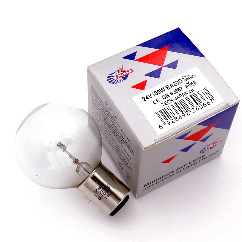 DONAR DN-60667 00844064 24V 100W BA20d штифта накаливания светильник лампочка 555128 24V100W вооруженных сил поиск светильник s микроскоп лампа