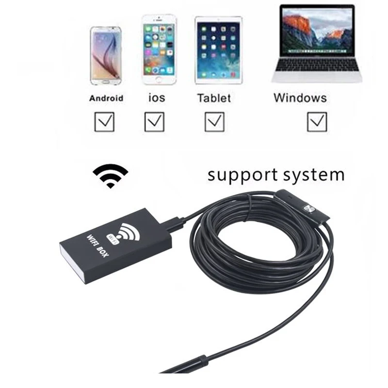Wifi эндоскоп камера беспроводная Wifi коробка для 5,5 мм 7 мм 8 мм 10 мм 5,5 м USB Android мини-камера эндоскопа змеиная трубка для IOS Windows