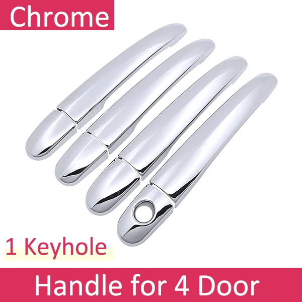 Handle 1 Keyhole Для Chevrolet Daewoo Lacetti Optra 2007~ 2013 хромированная дверная ручка Накладка наклейки для автомобиля аксессуары 2008 2009 2010 2011 - Название цвета: Handle 1 Keyhole