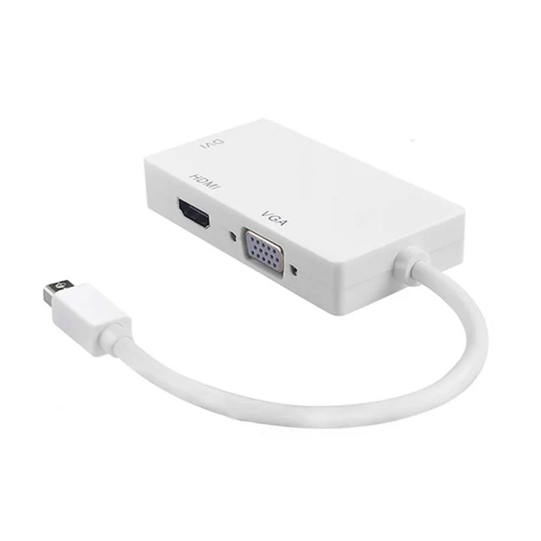 RIVOER Mini DP к HDMI VGA DVI три в одном передачи линия lightning ноутбук мини DP преобразования