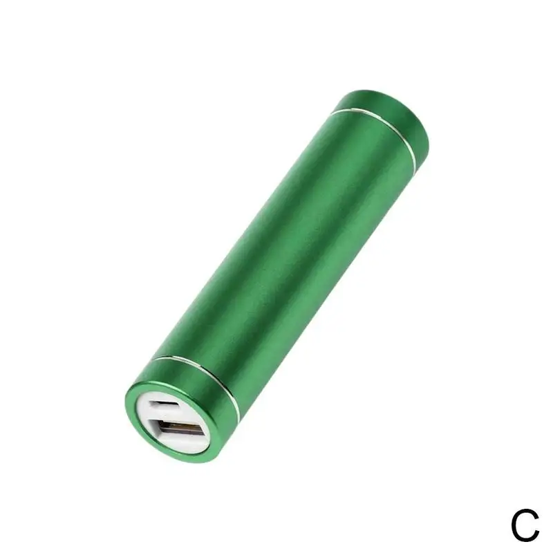 Cylindrical Aluminum Alloy Welding-free Mobile Phone Cover With Spring Single/1 Section 18650 best portable charger Power Bank