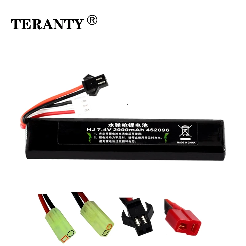 TREANTY Аккумулятор для водяного пистолета Lipo 2S 7 4 в 2000 мАч аккумулятор AKKU Mini Airsoft BB