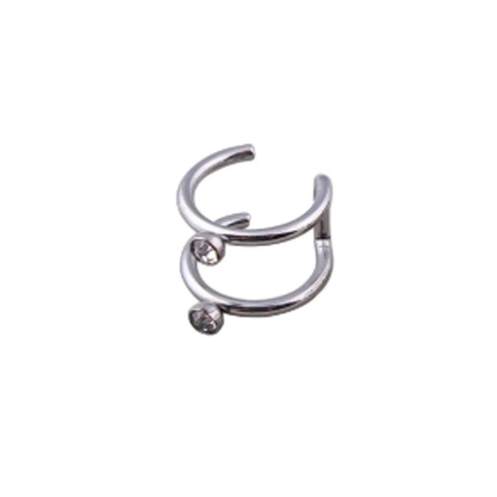 Ear Clip Earrings Clip Earrings Ear Clip 2pcs Stainless Steel Punk Rock No piercing Clip On