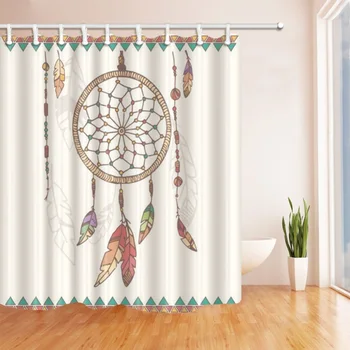 

180X180cm Dreamcatcher Shower Curtain Waterproof Polyester Fabric Curtain For The Bathroom Decoration With 12pcs Hooks