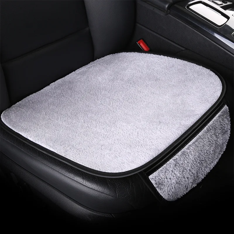 

Car Seat Cover Protector Mat Auto Front Row Single Seat Cushion Keep Warm Non-slip Winter Plush Velvet Seat Pad Fit Most Vehicle