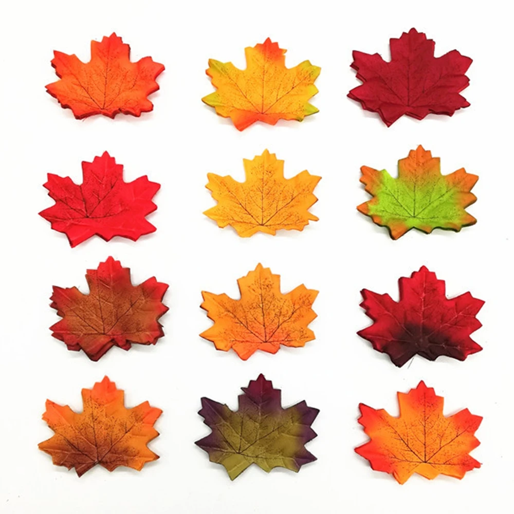 Plant Party Home Decoration Photo Props Scrapbooking Maple Leaves Fake Flower 