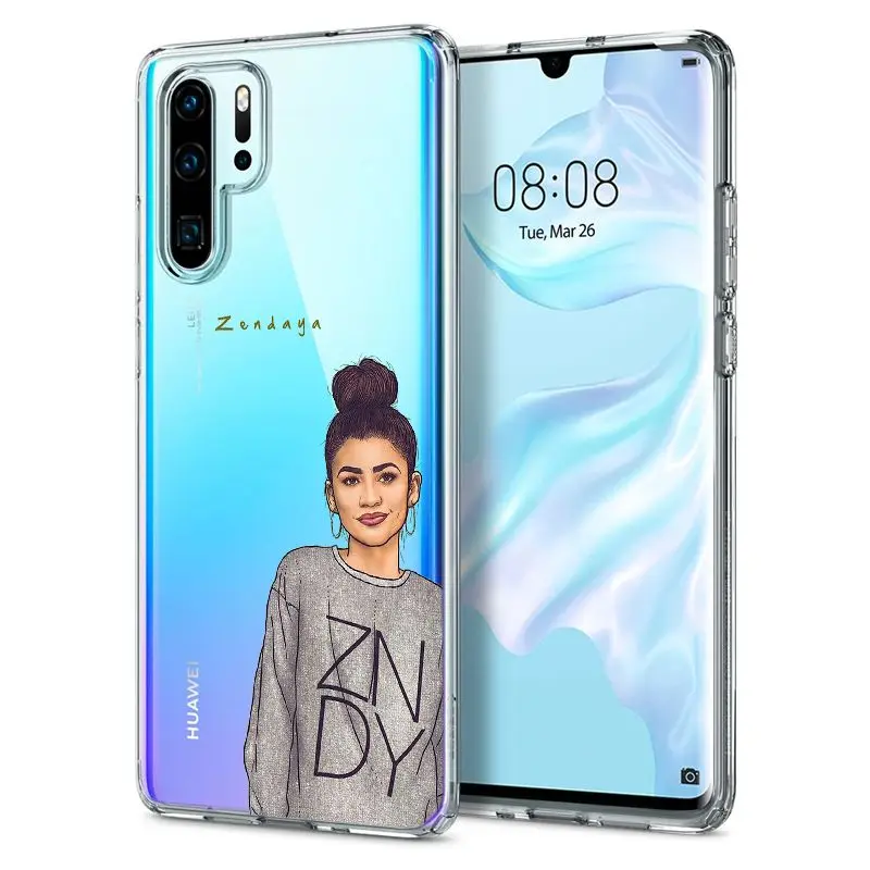 silicone case for huawei phone Euphoria Zendaya Cartoon Trendy Soft Silicon Phone Case For HUAWEI Mate 10 20 30 P10 P20 P30 Lite Plus Pro Funda Cover capa huawei phone cover Cases For Huawei