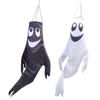 

Ghost Windsock Flag Halloween Decoration For Halloween Haunted House Party Windsock Outdoor Hanging Decoration for Party
