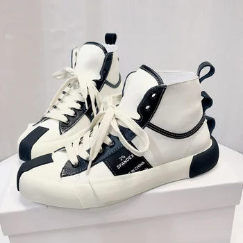 

Platform High Sneakers Mixed Colors Outdoor Ladies Flat Shoes Casual Lace Up Trainers Shoes New Cozy Runway Gym Shoes Woman