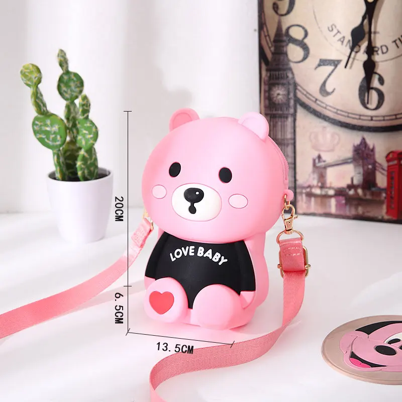 Original New Kawaii Brown Bear Female Bag Cartoon Cute Brown Bear Shoulder Bag Personality Coin Purse 1 Original New Kawaii Brown Bear Female Bag Cartoon Cute Brown Bear Shoulder Bag Personality Coin Purse 4