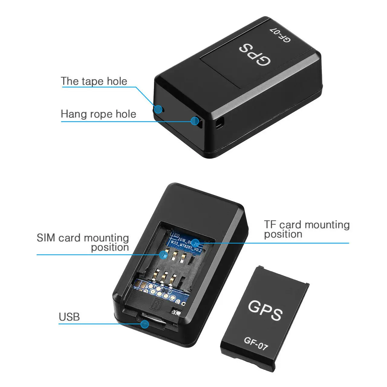 Gps в режиме реального времени отслеживающий локатор GSM GPRS отслеживающее устройство слежения локатор поддержка средства для отслеживания Мини карта памяти TF