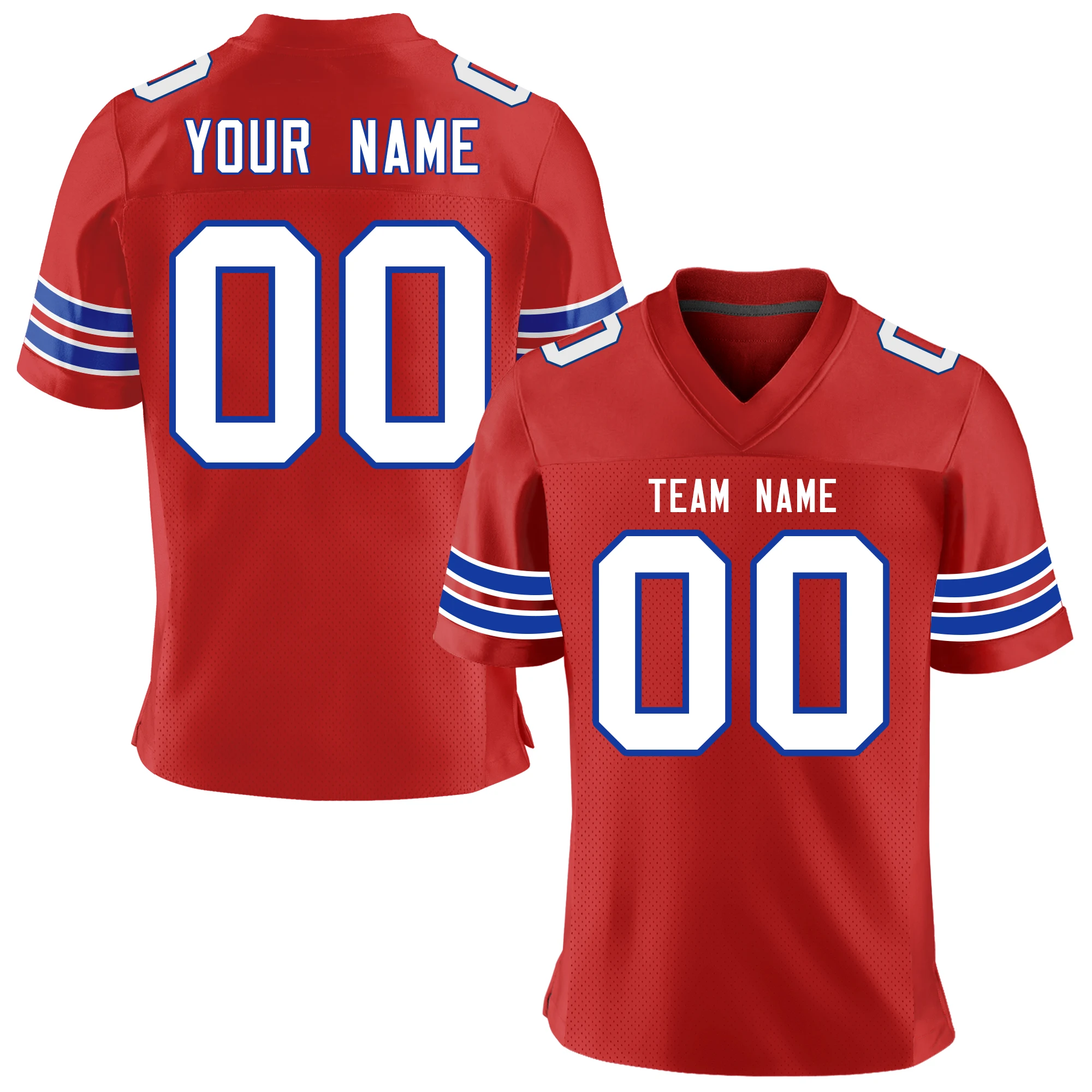 Football Jersey Personalized Printed Your Team/Name/Number Breathable Soft Shirts for Adults/Youth