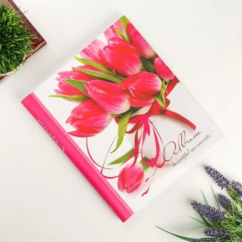 

Magnetic photo album 23X28 cm 10 sheets "Pink tulips" 5177489