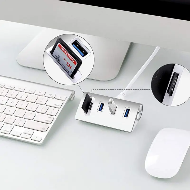 Высококачественный Прочный Портативный USB 3,0 компьютерный Многофункциональный компьютерный удлинитель для чтения карт