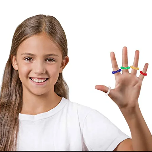 5Piece Figet Toys Anxiety Rings Stress Relief ADHD Autism Occupational Therapy Sensory Juguete Antiestres Adults Niños 6