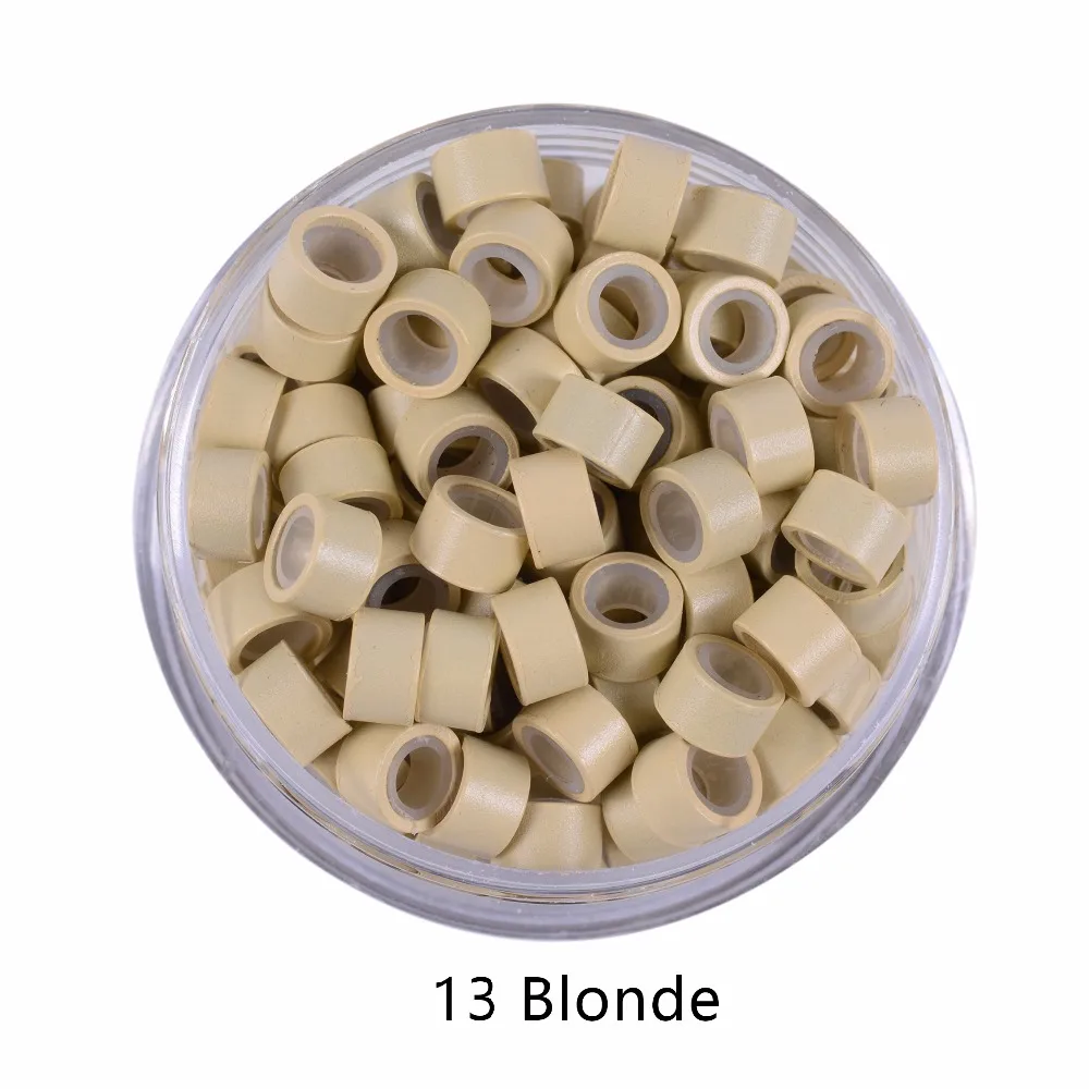 1000Pcs 5mm Silicone Lined Micro Rings Links Beads for I Tip Hair Extension Tools  9 Colors Optional
