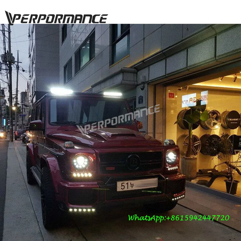 W463 спойлер для g63 g65 g500 g55 B850 Карбон фибер крыши светильник бар с светодиодный