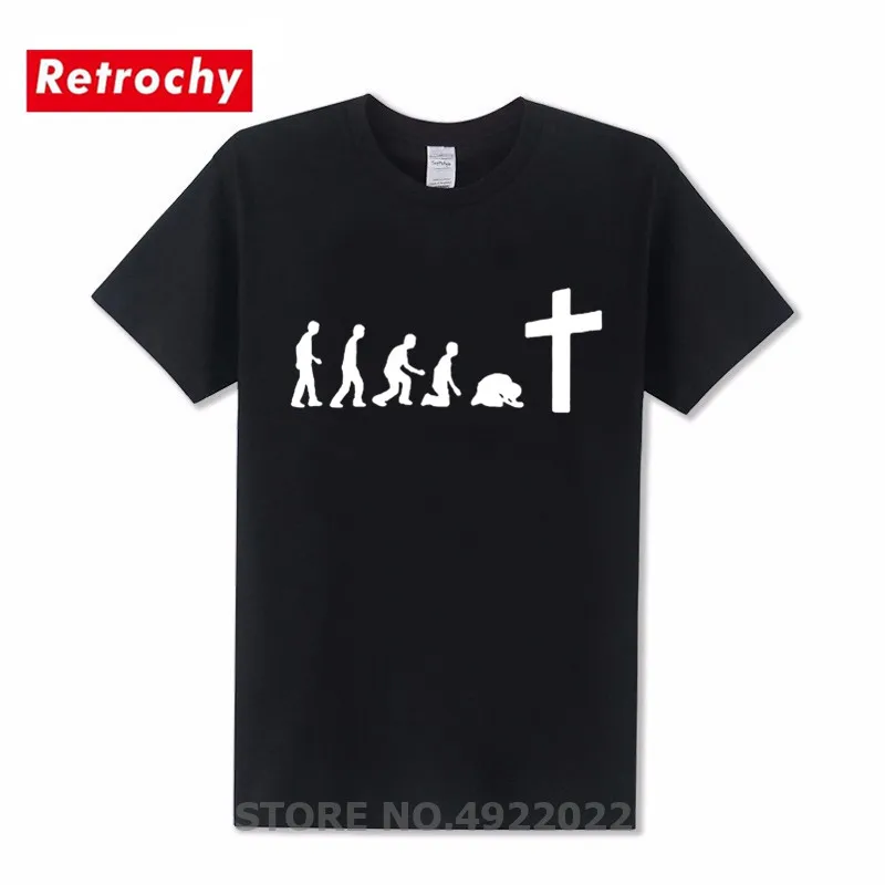 Футболка с изображением Иисуса эволюции футболка надписью молитвенные