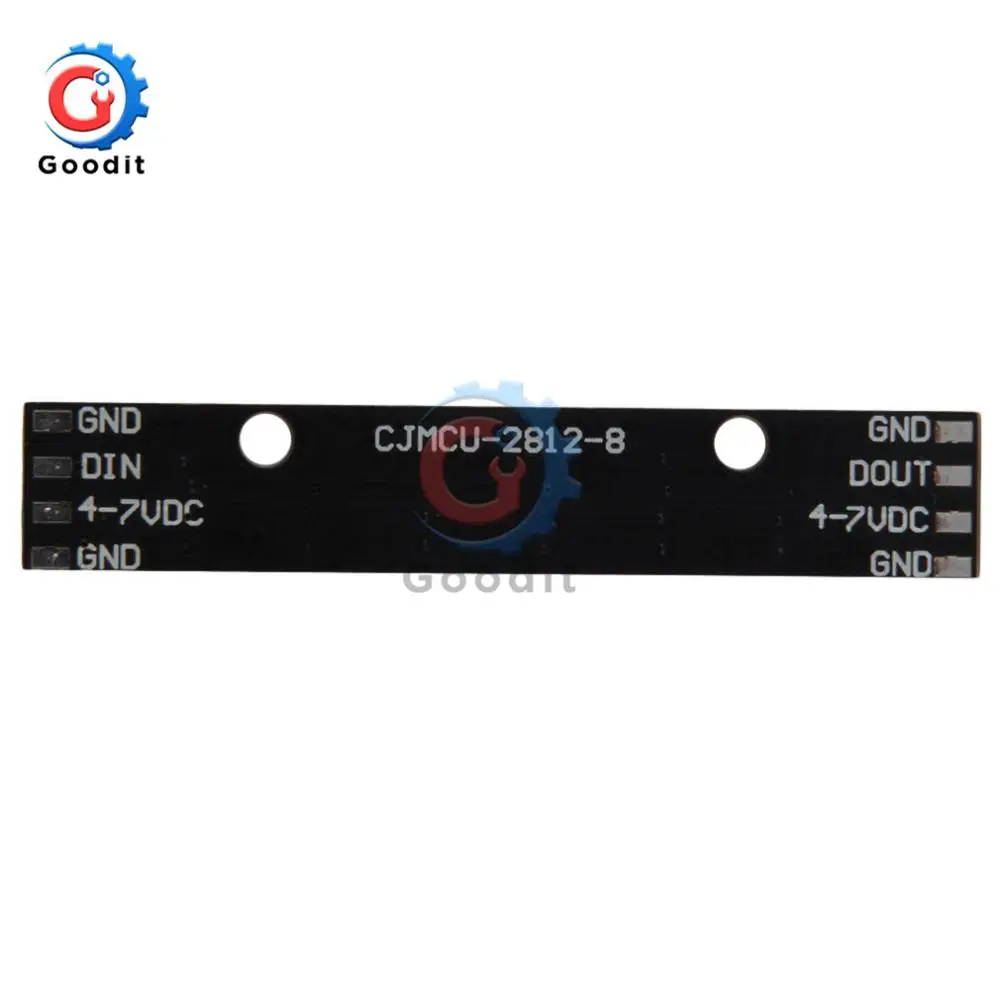 Светодиодный светильник WS2812 8 каналов 5050 RGB встроенный полноцветный макетная