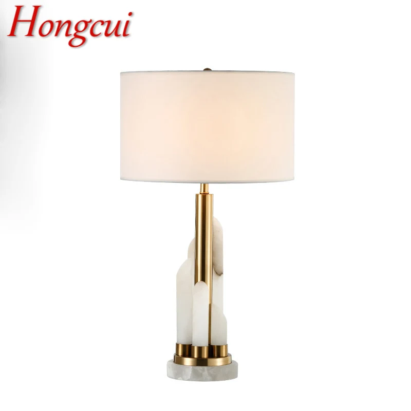 

Hongcui Contemporary Bedside Table Light Luxury Marble Design Desk Lamp Home LED Decorative For Foyer Living Room Office Bedroom