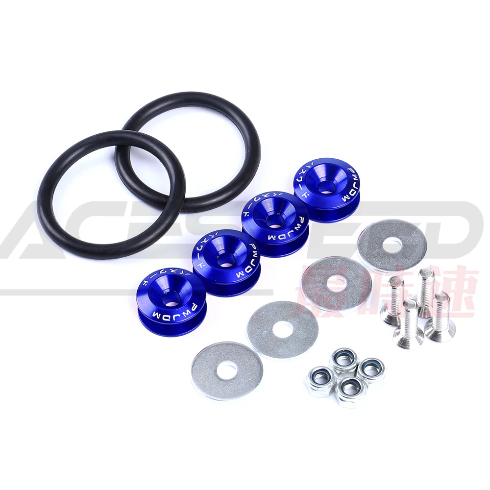 JDM Style Aluminum Bumper Quick Release Fasteners Fender Washers For Honda Civic Integra And Universal Car quick release fasteners