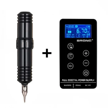 

2020 New Arrival Powerful Tattoo Kit Rotary Tattoo Machine Pen With Touch Screen Bronc Tattoo Power For Permanent Makeup