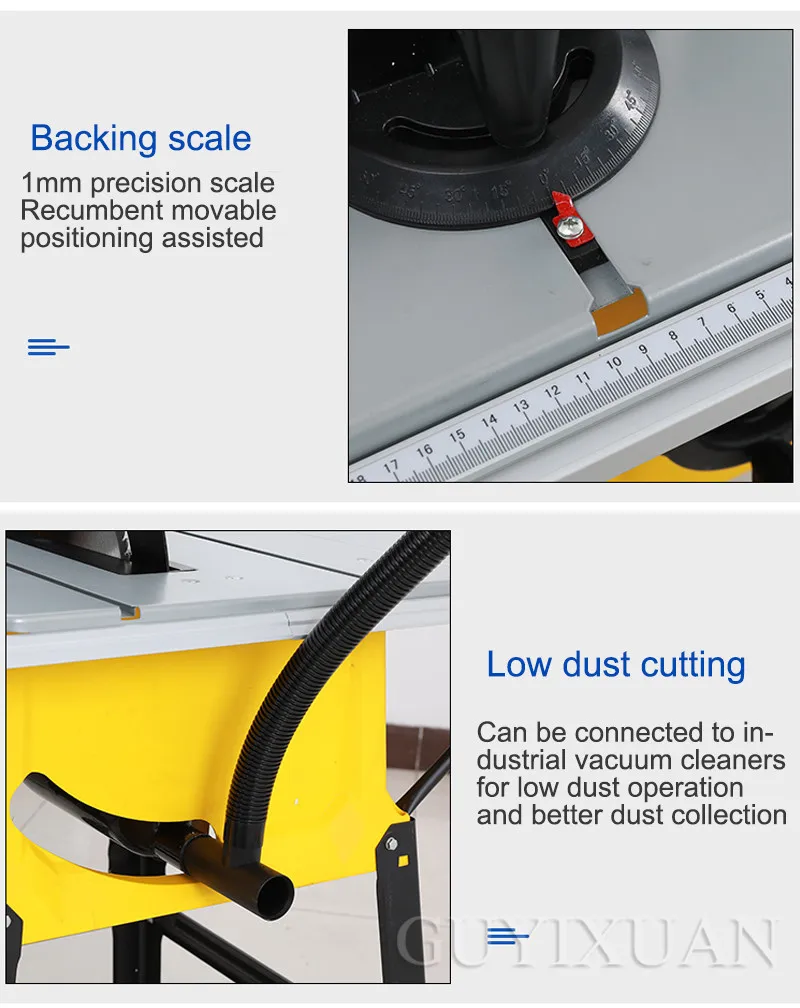 Многофункциональный 10-дюймовый Настольный Режущий беспылевая сумка пила небольшой настольная пила для работы по дереву пилой точный раздвижной стол пила