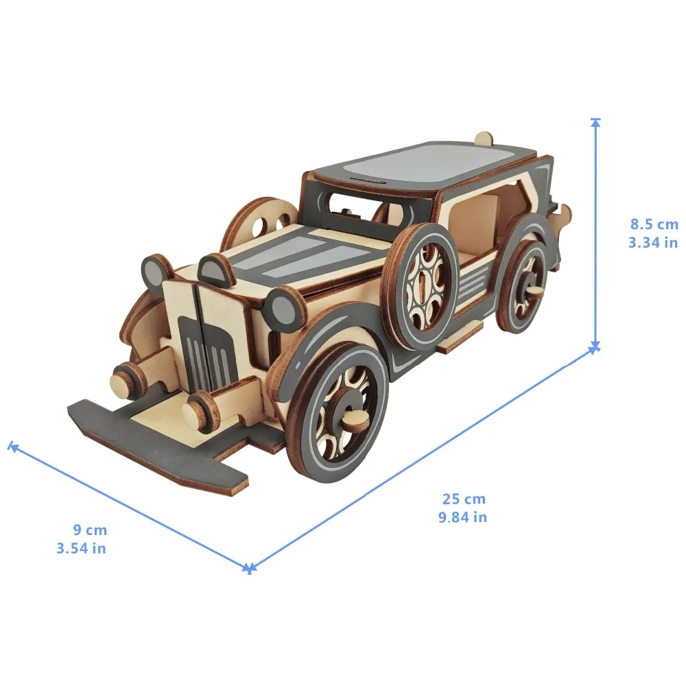 Модель V8 винтажный Автомобиль DIY 3D деревянные головоломки деревянные ремесла набор для сборки резка деревянные игрушки для Рождественский подарок 3085