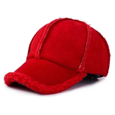 SILOQIN мужские зимние Новые Стильные Теплые бейсболки Snapback регулируемые размеры утепленные хлопковые кепки с козырьками Женская Бейсболка с хвостиком - Цвет: Red