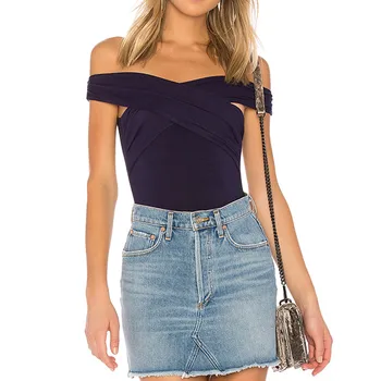 

Solid Color Sexy Bodysuits For Women Off Shoulder Sleeveless Jumpsuit Summer Woman Bodysuit Playsuits Black Rompers Body Femme