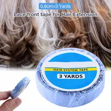 Новинка, 3 ярда, ширина 0,8 см, супер лента для волос, шнуровка спереди, поддержка двусторонней клейкой ленты для парика с кружевом/наращивание волос из ПУ/парик
