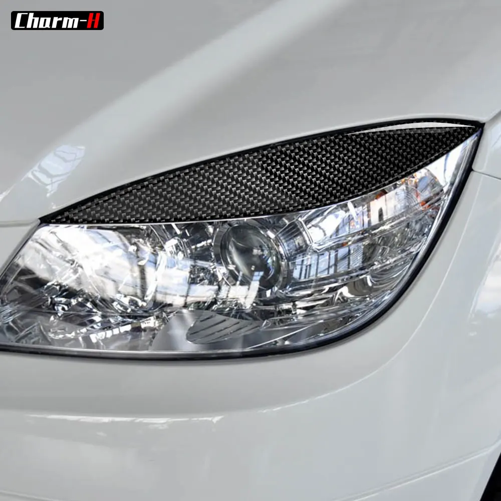 

Carbon Fiber Headlight Eye Lid Eyebrow Cover Trim For Mercedes Benz W204 2007-10