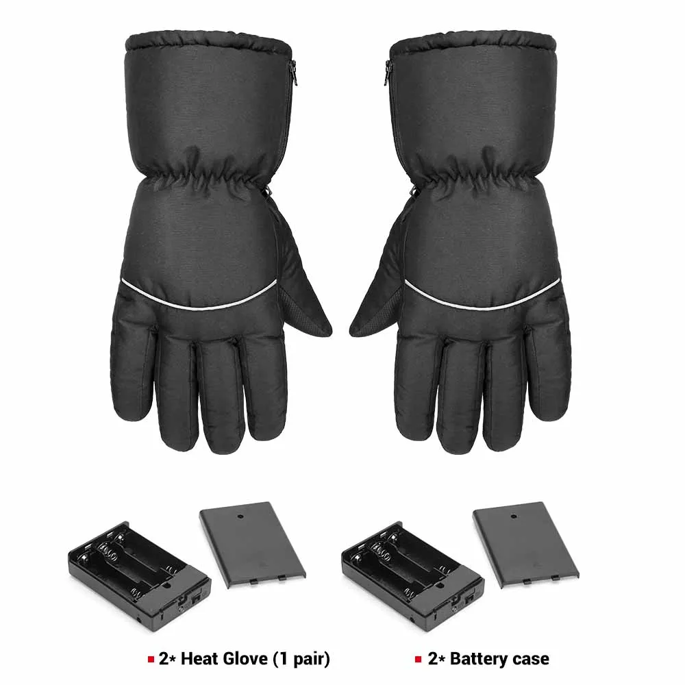 Перчатки для мотоцикла IRON JIA'S, водонепроницаемые, с подогревом, Guantes, Moto, на батарейках, для езды на мотоцикле, для гонок, зимние перчатки - Цвет: A2 No Battery